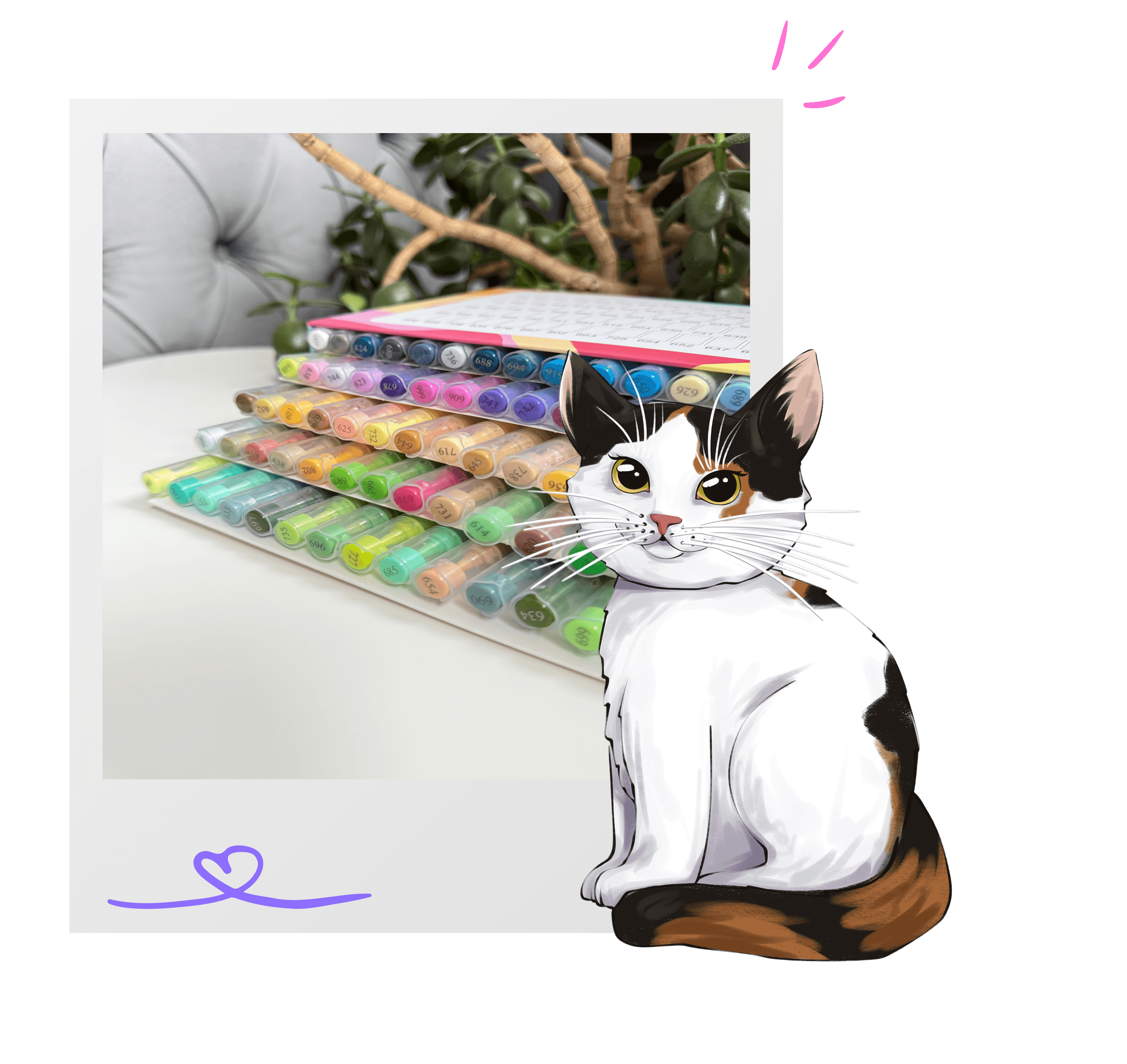 Кожний маркер має індивідуальний номер на ковпачку або на самому маркері